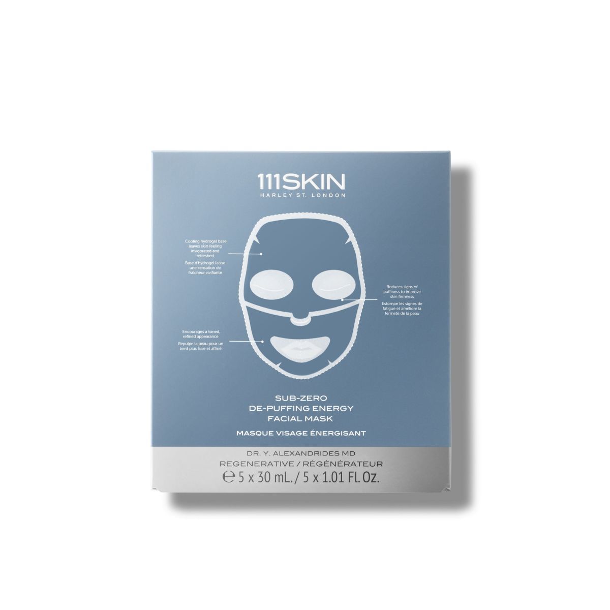 111SKIN Sub Zero De-puffing Energy Mask Box 5 X 30