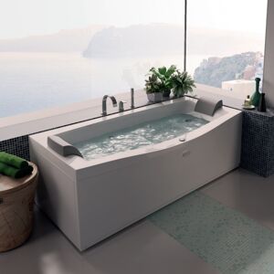 Jacuzzi Invita vasca idromassaggio doppia seduta 180x78/88 Versione unica con rubinetteria a bordo vasca