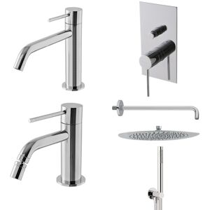 Treemme Up+ Miscelatore Lavabo, bidet, incasso doccia, soffione e doccetta