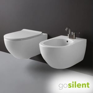 Ceramica Flaminia Flaminia App bianco opaco (LATTE) vaso GoSilent bidet e coprivaso rallentato slim