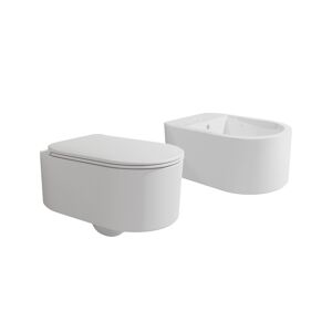 Ceramica Flaminia span Sanitari Sospesi Flaminia Astra Latte vaso goclean, bidet e coprivaso slim rallentato