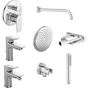 Ideal Standard Ceramix Kit Rubinetteria Completo Lavabo, bidet, doccia