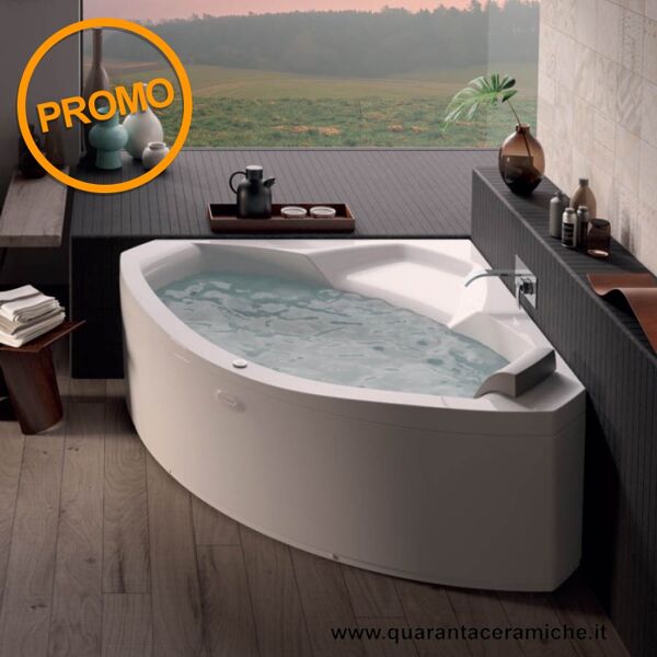 jacuzzi uma vasca idromassaggio ad angolo 130x130 versione unica senza rubinetto