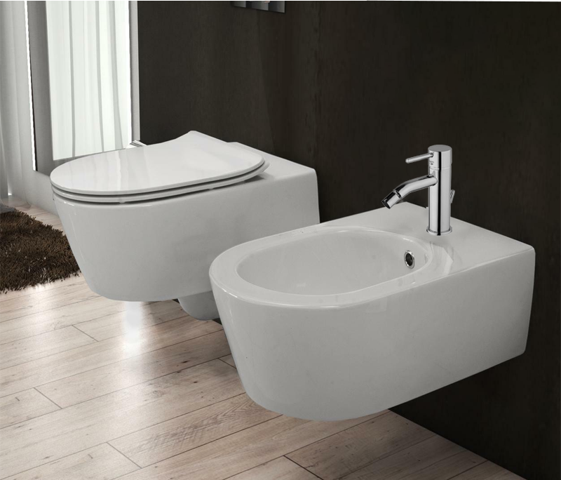 ceramica flaminia sanitari sospesi flaminia link vaso goclean bidet e coprivaso slim rallentato