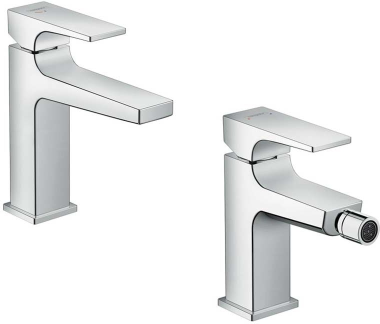 hansgrohe metropol miscelatore monocomando per lavabo 110 coolstart e bidet maniglia a leva