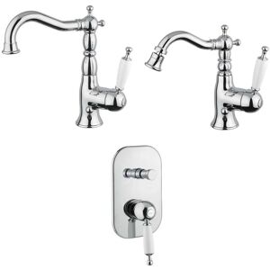 Bugnatese Oxford Miscelatore Lavabo, Bidet, Doccia Incasso Con Deviatore