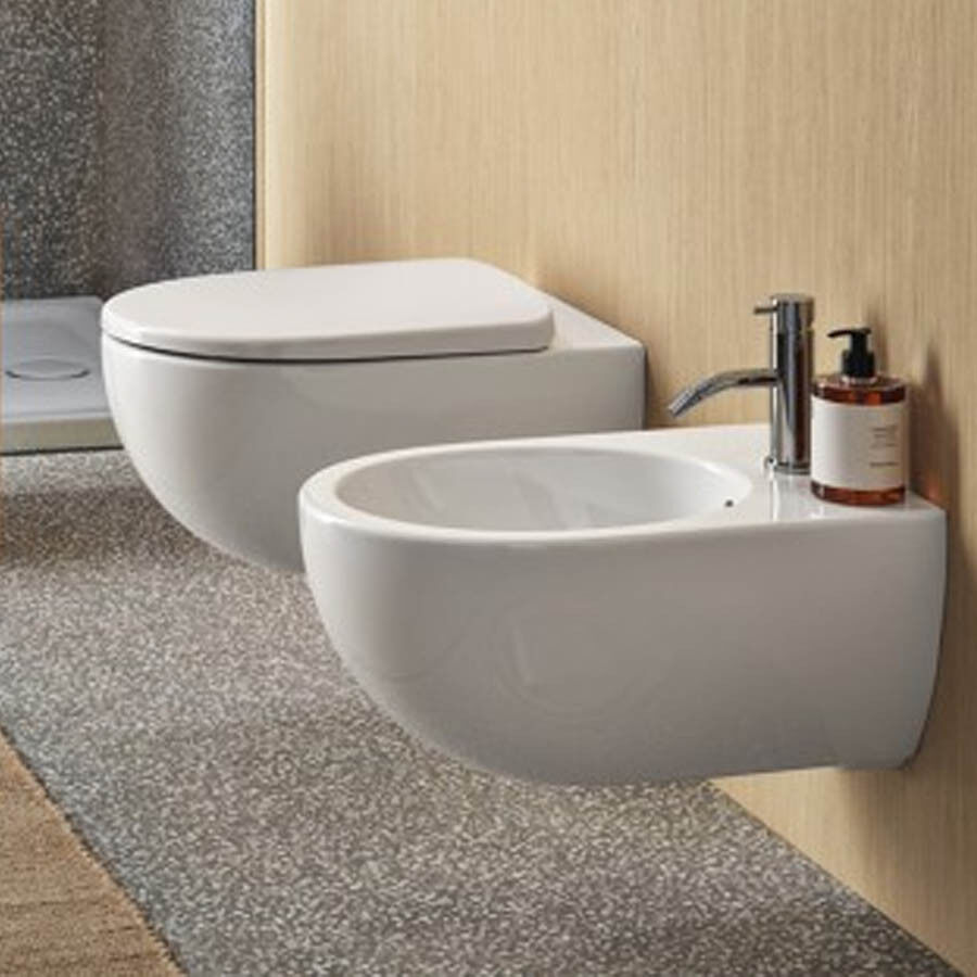 Geberit Selnova Sanitari Sospesi Vaso Rimfree, Bidet e Coprivaso Moderno