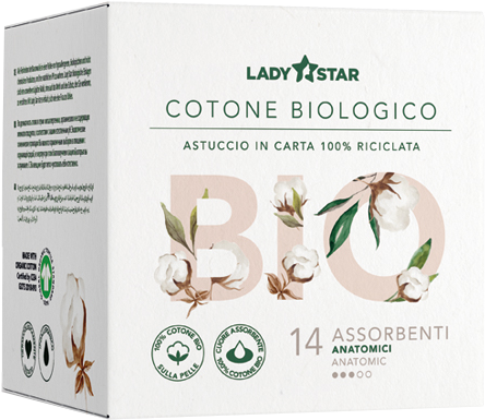 FARVIMA MEDICINALI SpA LADY STAR ASSORBENTI 100% COTONE BIOLOGICO ANATOMICI 14 PZ