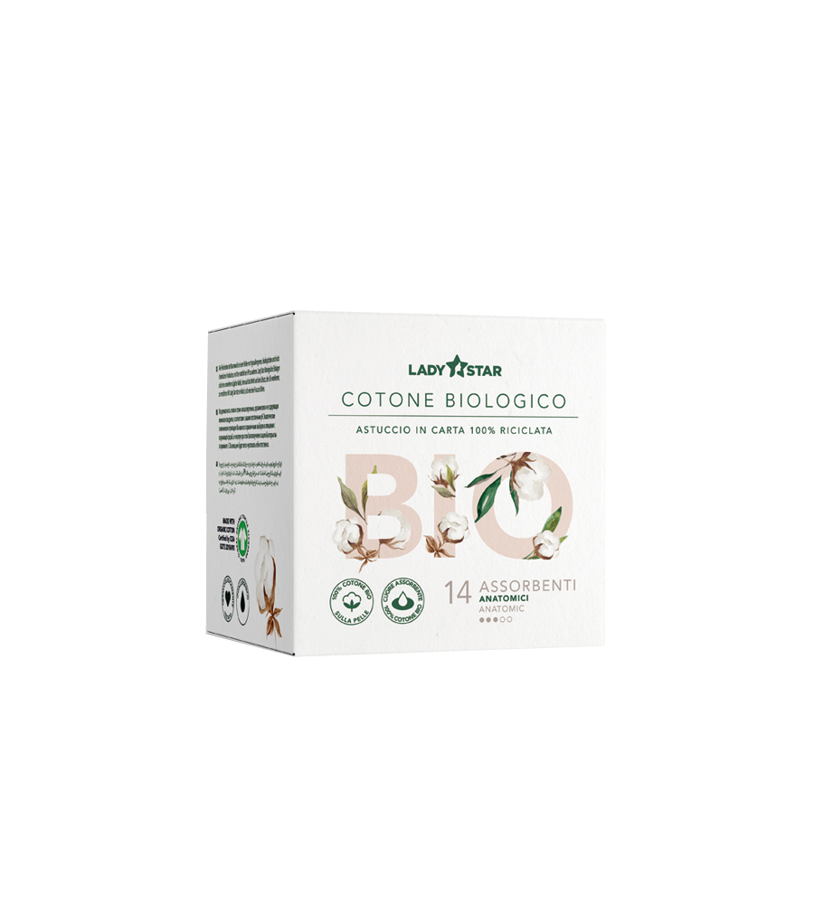 FARVIMA MEDICINALI SpA LADY STAR ASSORBENTI 100% COTONE BIOLOGICO ANATOMICI 14 PZ