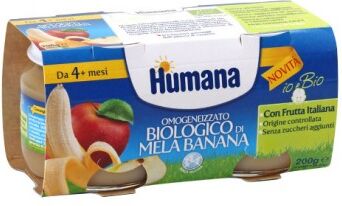 HUMANA ITALIA SpA OMO HUMANA Mela-Banana  2x100g