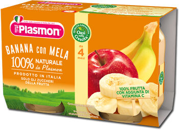 PLASMON (HEINZ ITALIA SpA) OMO PL.Banana-Mela 2x104g