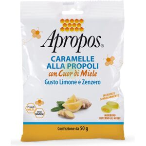 Desa pharma srl Apropos Caramelle Dure Alla Propoli con Cuor Di Miele Limone e Zenzero 50g