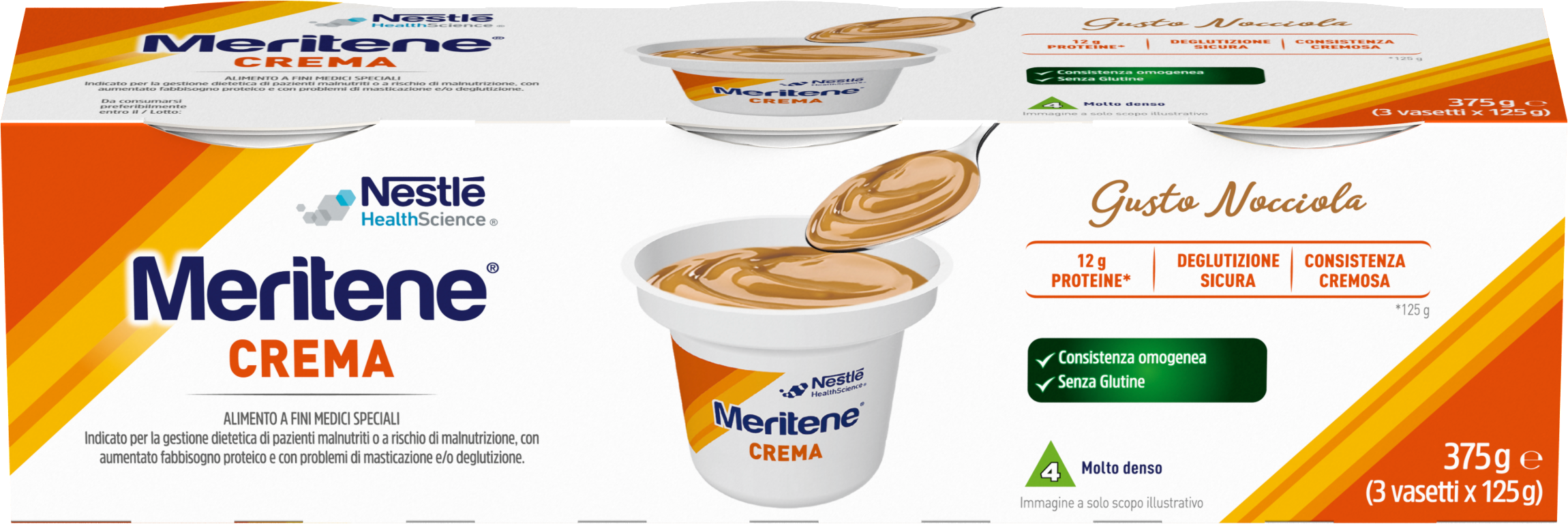 Nestle' it.spa(healthcare nu.) MERITENE CREMA NOCCIOLA 3x125G