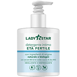 FARVIMA MEDICINALI SpA LADY STAR DETERGENTE INTIMO DONNE IN ETÀ FERTILE NATURALE E BIOLOGICO FLACONE 300 ML