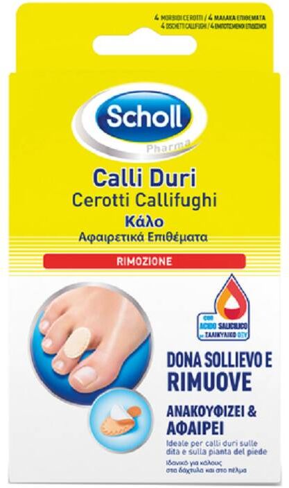 COOPER CONSUMER HEALTH IT Srl SCHOLL CALLI DURI CEROTTI CALLIFUGHI 4 PEZZI