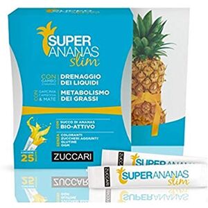 Zuccari srl ZUCCARI SUPER ANANAS SLIM DRENAGGIO DEI LIQUIDI METABOLISMO DEI GRASSI 25 BUSTINE DA 10ml