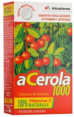 Arkofarm srl ARKOPHARMA ACEROLA 1000 INTEGRATORE ALIMENTARE 30 COMPRESSE MASTICABILI