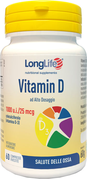 LONGLIFE Srl LONGLIFE VIT*D3 1000UI 60 Cpr