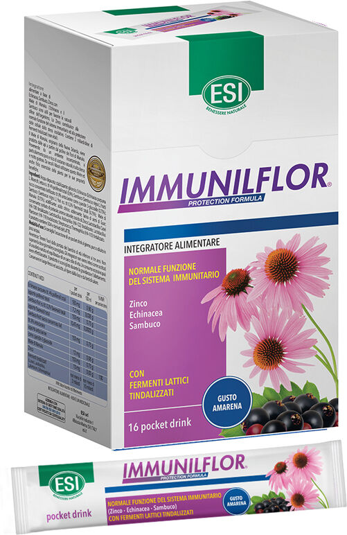 ESI Srl ESI IMMUNILFLOR INTEGRATORE ALIMENTARE 16 POCKET DRINK