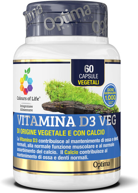 OPTIMA NATURALS Srl COLOURS Life Vit.D3 60 Cps