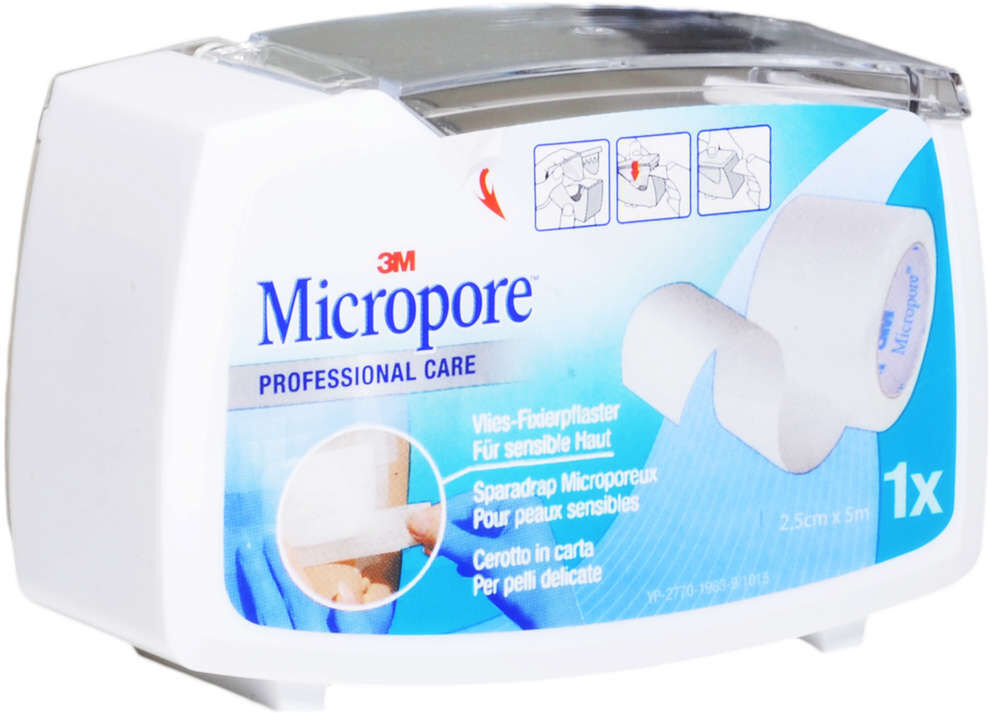 3M MICROPORE skin tone dispenser 25mm x5m