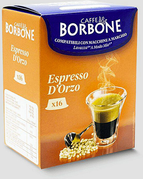 Caffè Borbone 16 Capsule Espresso d'Orzo compatibili Lavazza A Modo Mio