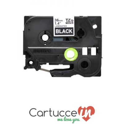 CartucceIn Nastro per etichette compatibile Brother TZE-365 bianco su nero