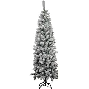 Viscio Trading Albero di Natale Slim Gran Paradiso innevato 180cm verde e bianco Viscio