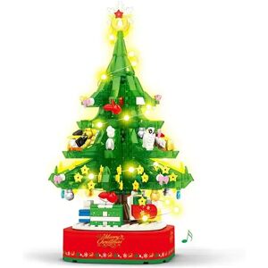 Albero di Natale componibile a mattoncini Carillon con luci Led a batteria Wisdom