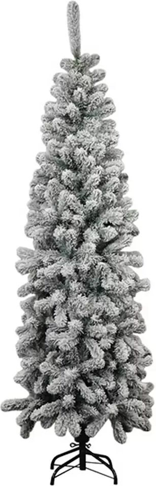 Viscio Trading Albero di Natale Slim Gran Paradiso innevato 180cm verde e bianco Viscio