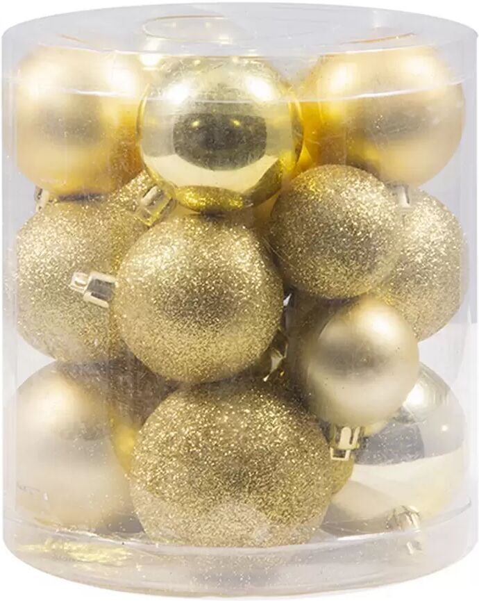 Viscio Trading Palline decorative color Oro per Albero di Natale Confezione 20 pz Viscio