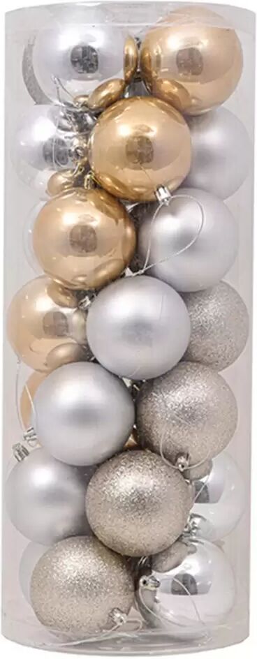 Viscio Trading Palline decorative Oro e Argento per Albero di Natale Confezione 28 pz Viscio