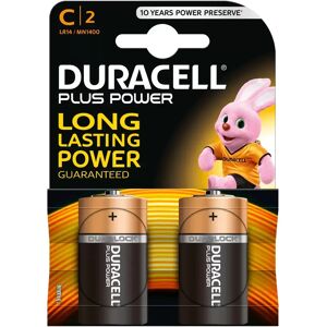 Batteria Duracell 1,5V C Mezzatorcia Plus Power Alcalina confezione da 2 pile