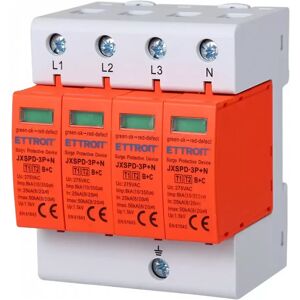 Scaricatore di sovratensione per impianti elettrici modulare 3P+N 25KA-50KA 275V Ettroit