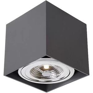 Portafaretto orientabile AR111 a vista 135x135mm Nero Quadrato Novaline