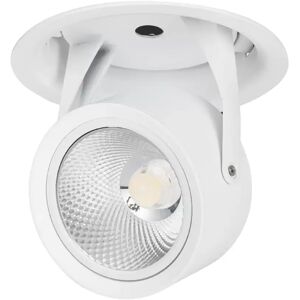 Portafaretto orientabile ed estraibile AR111 da incasso 180mm Bianco Rotondo Novaline