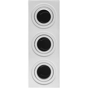 Portafaretto orientabile GU10 / MR16 da incasso 258x90mm Bianco opaco Rettangolare 3 posti Novaline