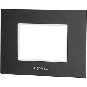 Aigostar Placca 3 moduli 503 in alluminio nera compatibile anche con BTicino Livinglight