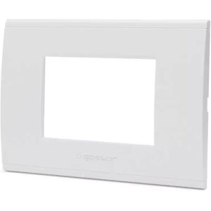 Aigostar Placca 3 moduli 503 in plastica bianca compatibile anche con BTicino Livinglight