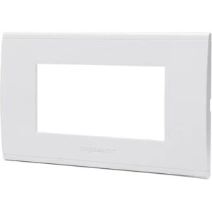 Aigostar Placca 4 moduli 504 in plastica bianca compatibile anche con BTicino Livinglight