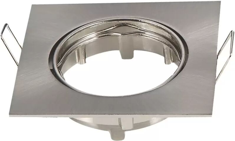 Portafaretto orientabile GU10 / MR16 da incasso 82x82mm Nickel satinato Quadrato Aigostar