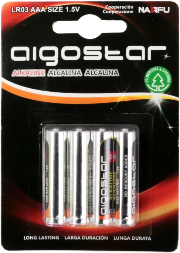 Batteria Aigostar 1,5V AAA Ministilo Alcalina confezione da 4 pile