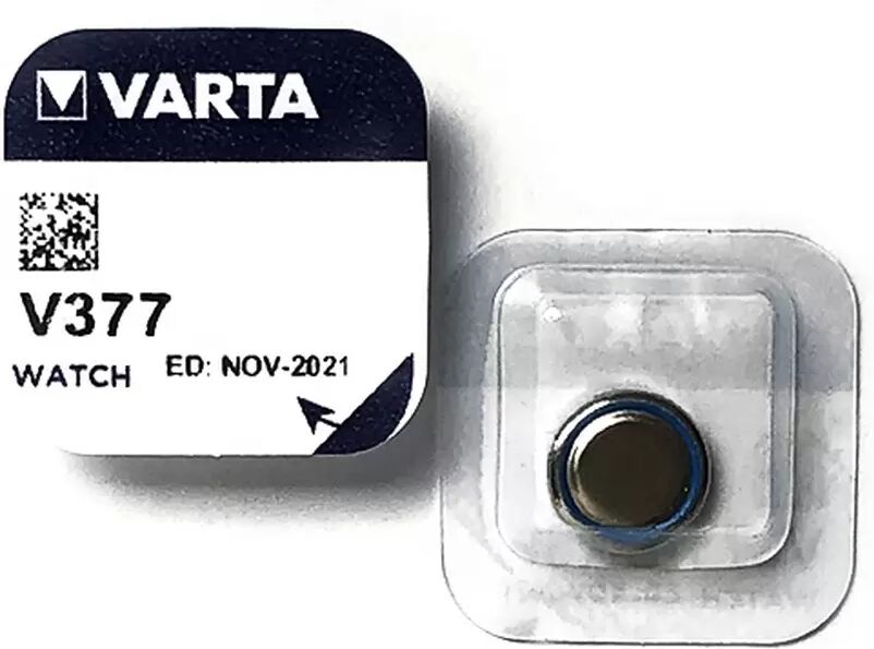 Batteria bottone Varta 1,55V V377 Ossido d&#8217;Argento confezione da 1 pila