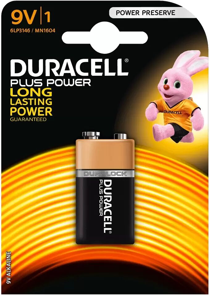 Batteria Duracell 9V Plus Power Alcalina confezione da 1 pila