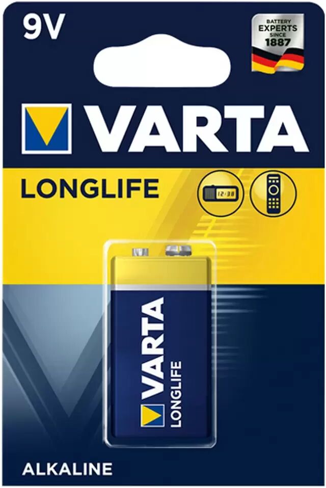 Batteria Varta 9V Longlife Alcalina confezione da 1 pila