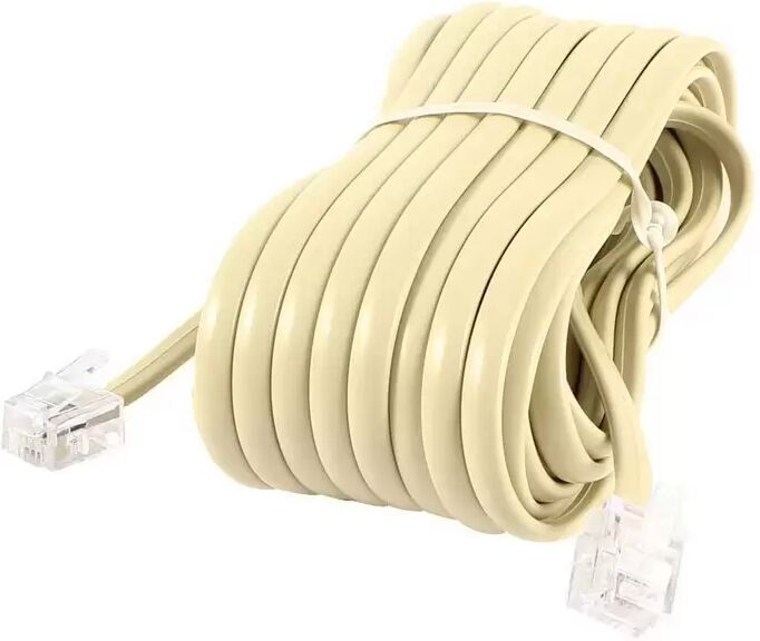 Cavo Telefonico RJ11 connettori 6P4C 5m giallo Aigostar