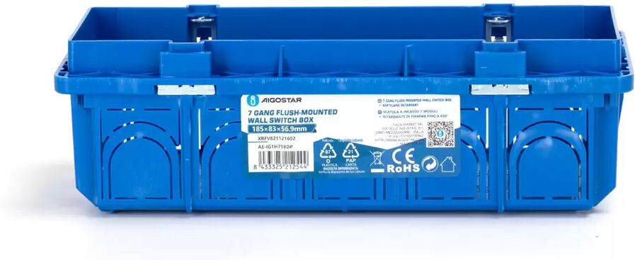 Aigostar Scatola portafrutti 506 cassetta da incasso 6 &#8211; 7 moduli colore blu