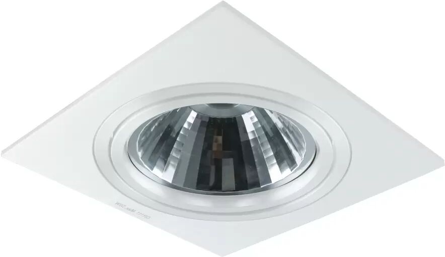 Portafaretto orientabile AR111 da incasso 182x182mm Bianco Quadrato 1 posto Novaline