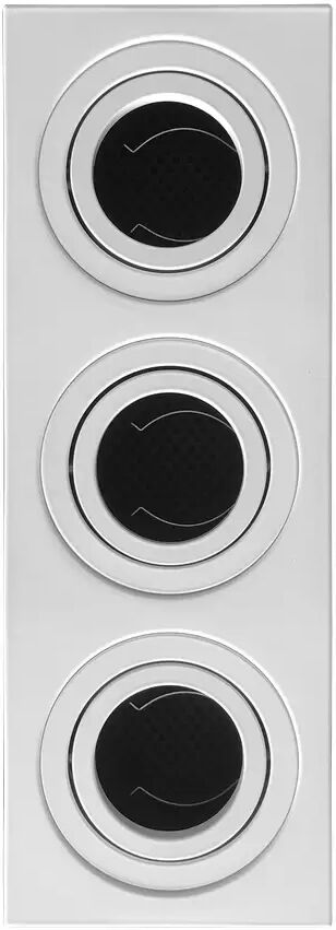 Portafaretto orientabile GU10 / MR16 da incasso 258x90mm Bianco opaco Rettangolare 3 posti Novaline