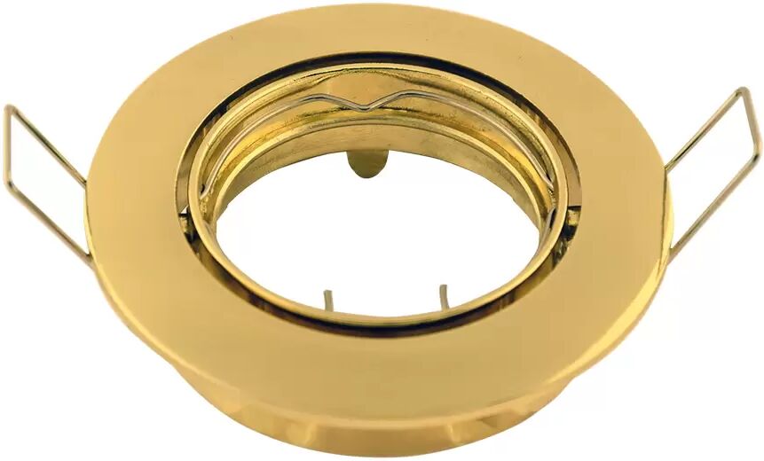 Portafaretto orientabile GU10 / MR16 da incasso 83mm Oro Rotondo Novaline